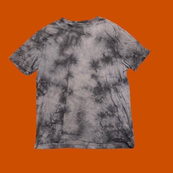 American Eagle Black Tie-Dye Tee – Size L | Super Soft Cotton Unisex Streetwear - Picture 3 of 9